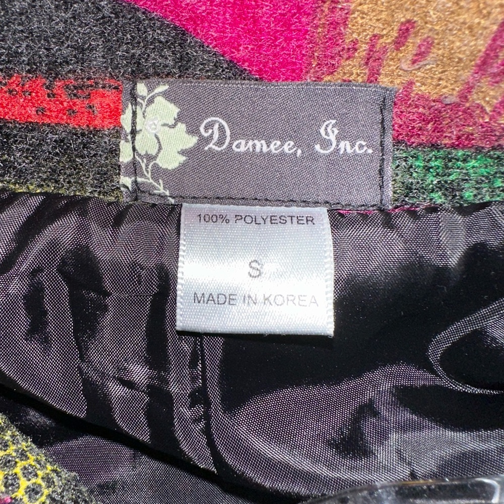 Multicolor Abstract Pattern Women's Coat - Picture 3 of 3